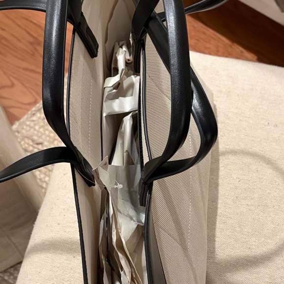 GAP Black Trim East-West Canvas Tote Bag/NWT - Picture 11 of 11